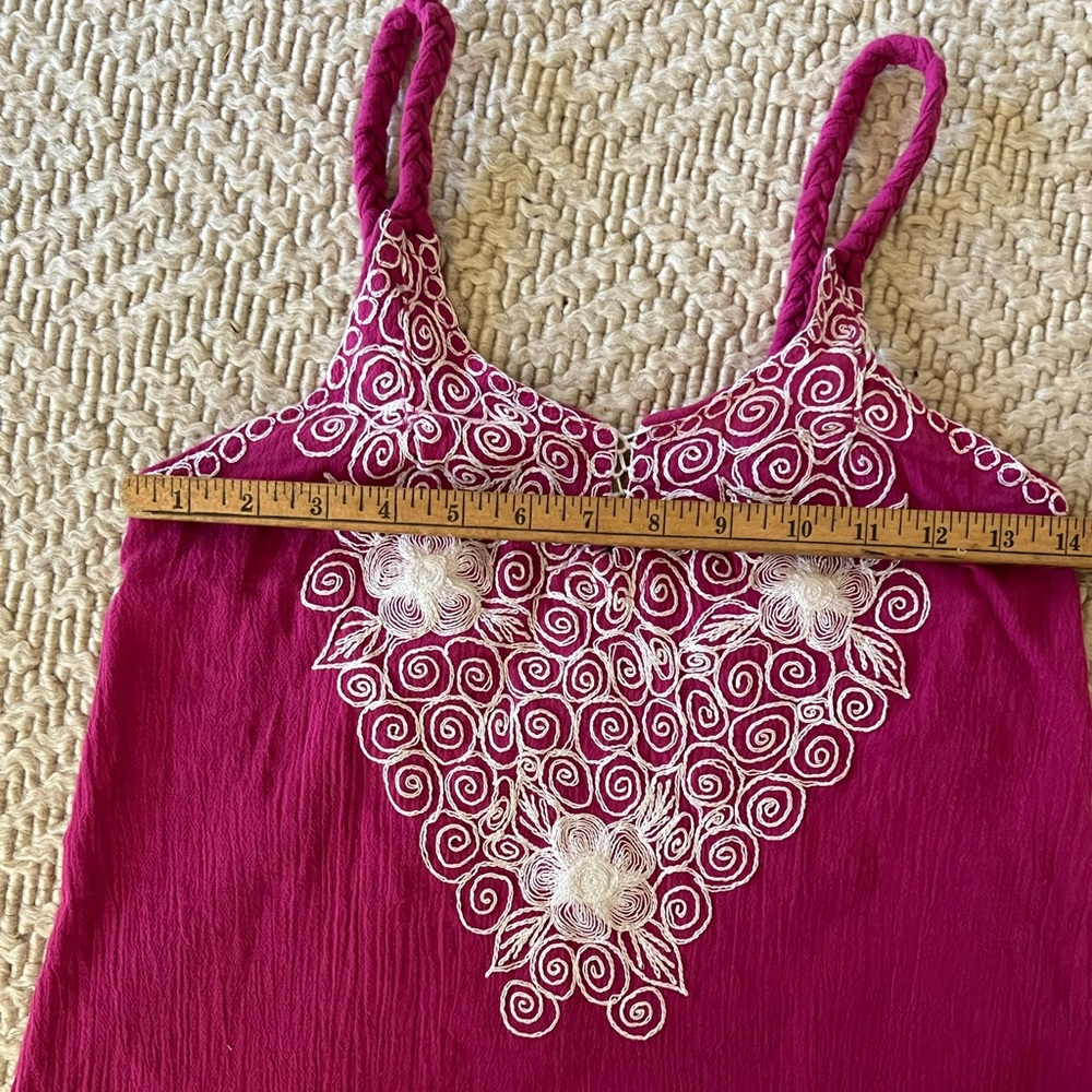 Boho Embroidered Tank Top Cami - Picture 6 of 7